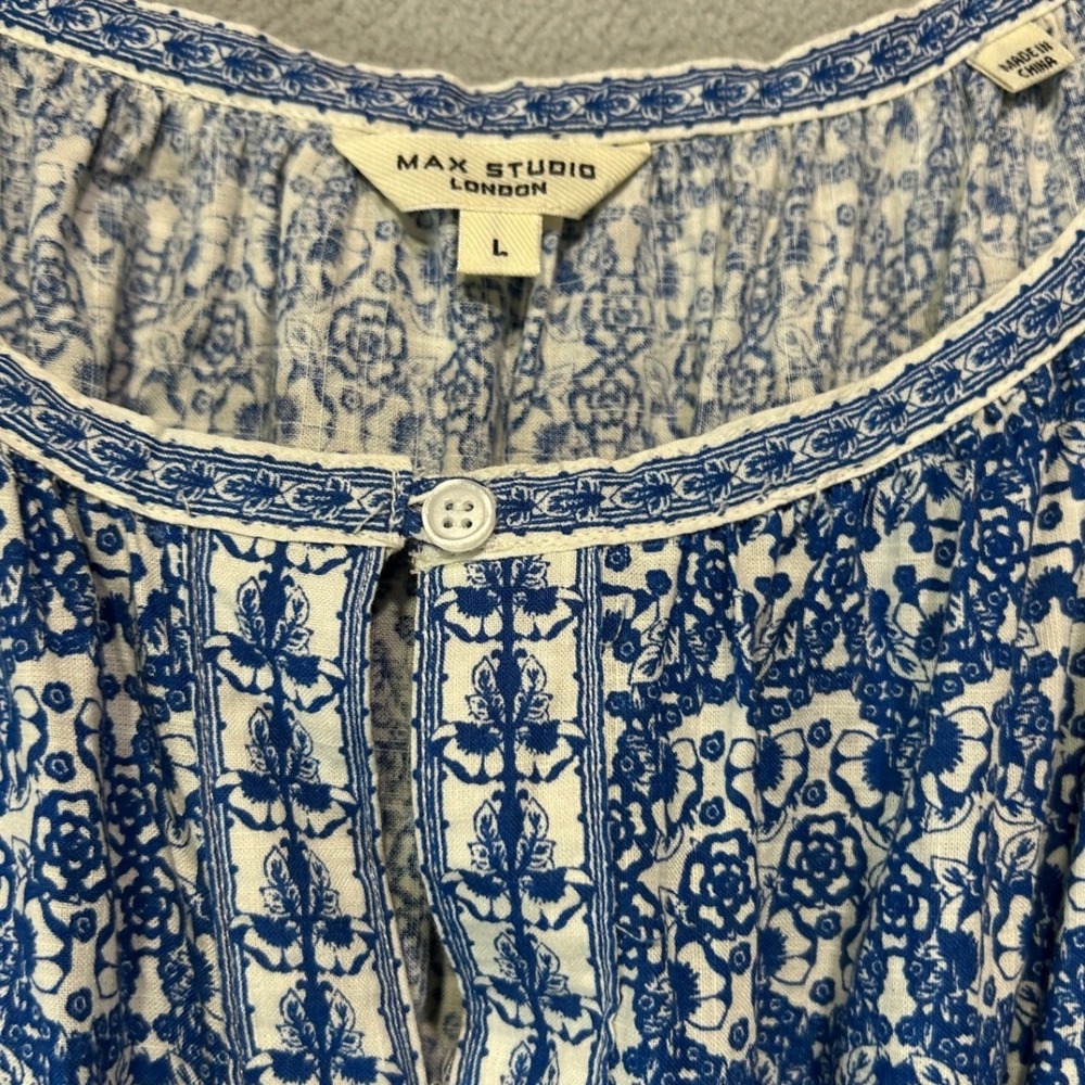 Boho Blue Floral Maxi Dress - Unbranded - Picture 5 of 8
